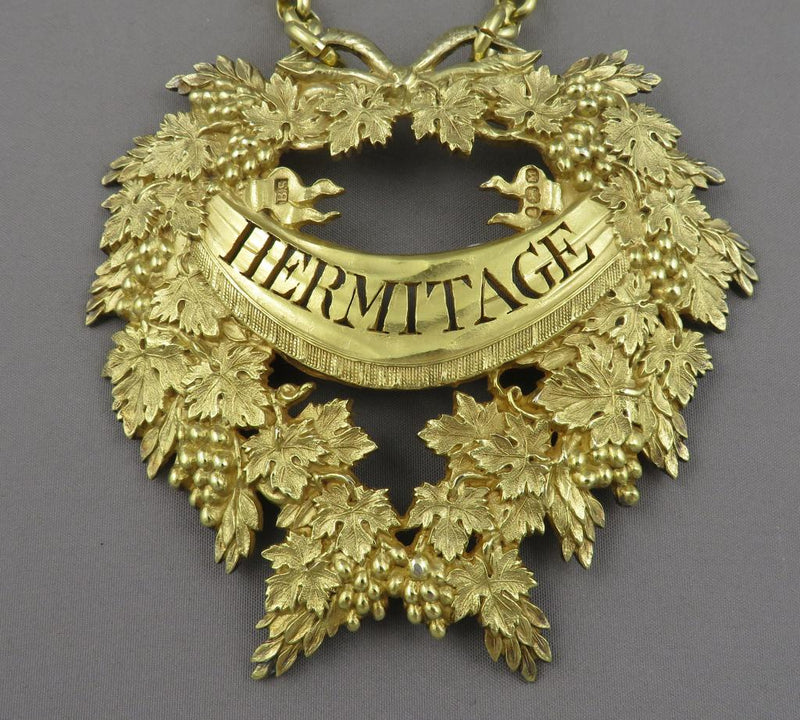 Set of 3 Benjamin Smith Silver Gilt Wine Labels - JH Tee Antiques
