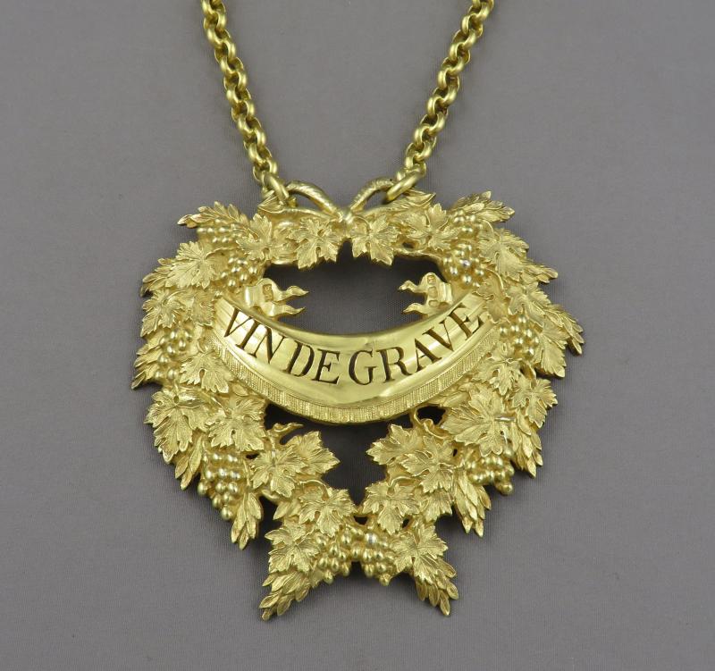 Set of 3 Benjamin Smith Silver Gilt Wine Labels - JH Tee Antiques