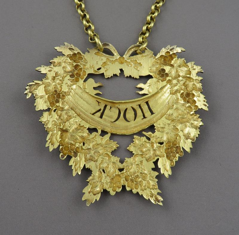 Set of 3 Benjamin Smith Silver Gilt Wine Labels - JH Tee Antiques
