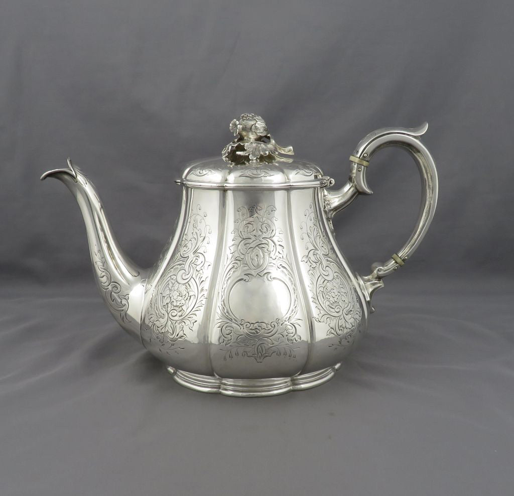 Benjamin Smith Sterling Silver Teapot - JH Tee Antiques