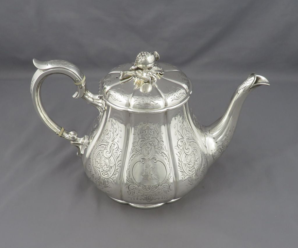 Benjamin Smith Sterling Silver Teapot - JH Tee Antiques