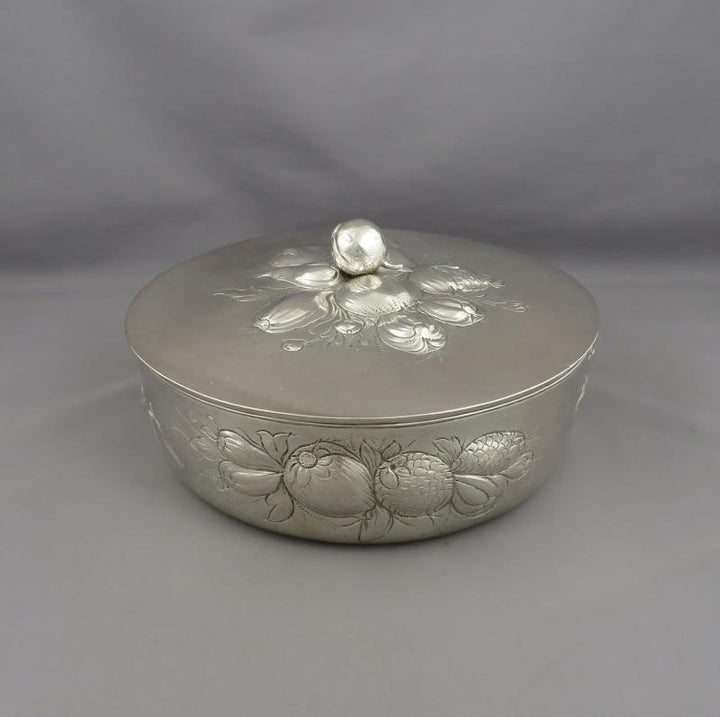 German Silver Vegetable Dish - JH Tee Antiques