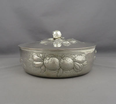 German Silver Vegetable Dish - JH Tee Antiques