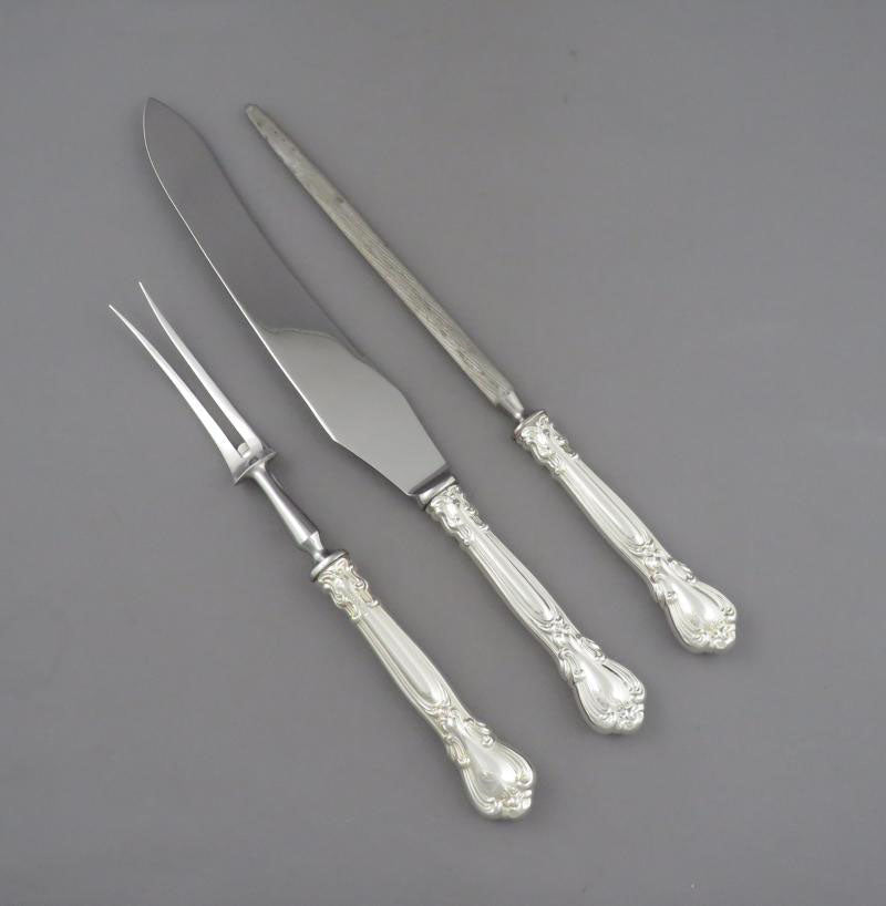 Birks Chantilly Carving Set 3 Piece - JH Tee Antiques