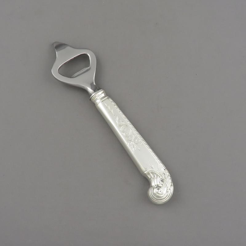 Birks George II Engraved Pattern Bottle Opener - JH Tee Antiques