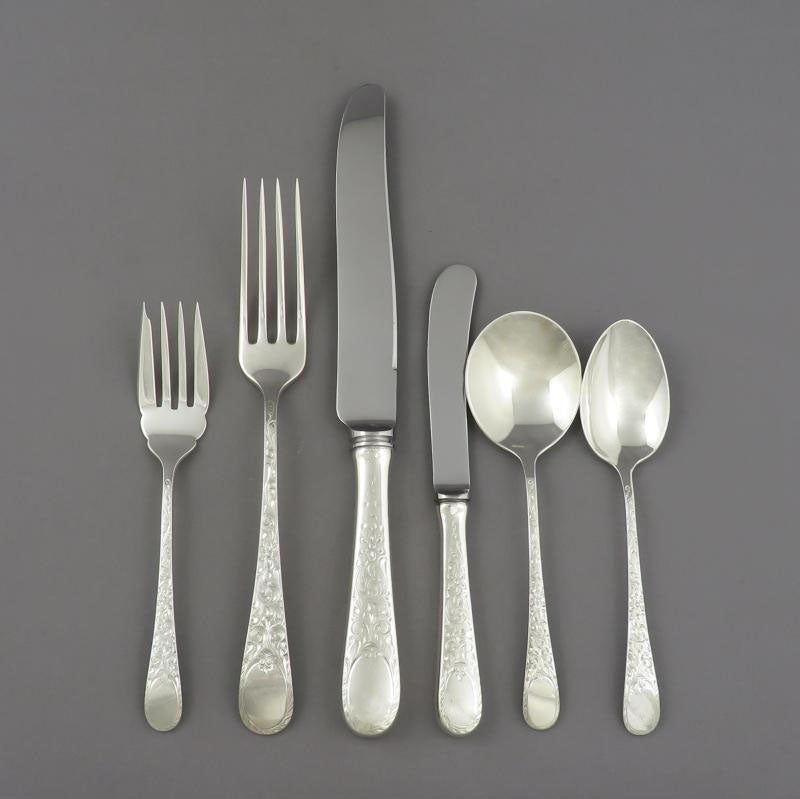 Birks London Engraved Dinner Place Setting - JH Tee Antiques