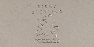 Birks last and most modern silver mark Birks Sterling above lion rampant
