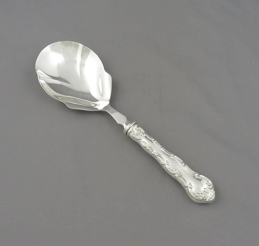 Birks Pompadour Pattern Silver Berry Spoon - JH Tee Antiques