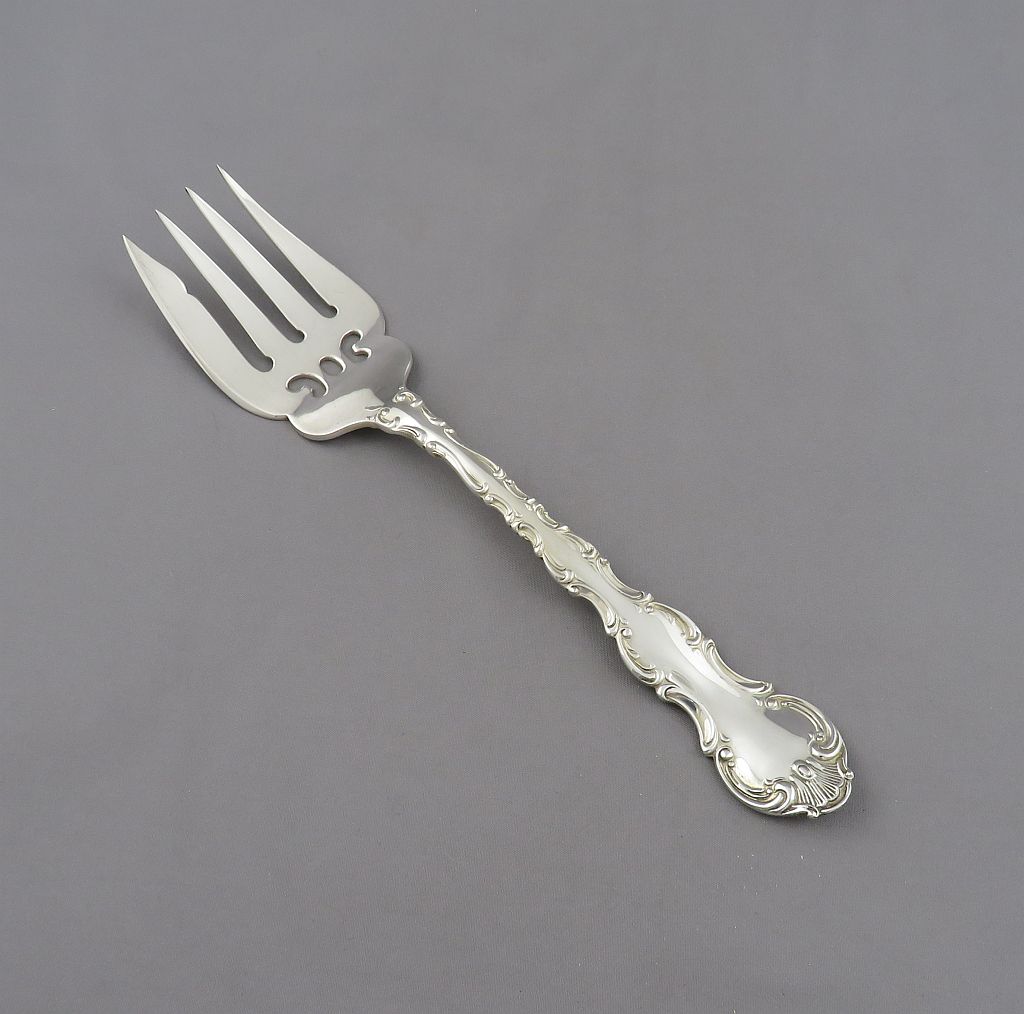 Birks Pompadour Pattern Sterling Cold Meat Fork