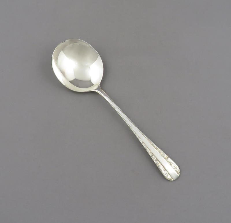 Birks Rose Bower Pattern Sterling Large Soup Spoon - JH Tee Antiques