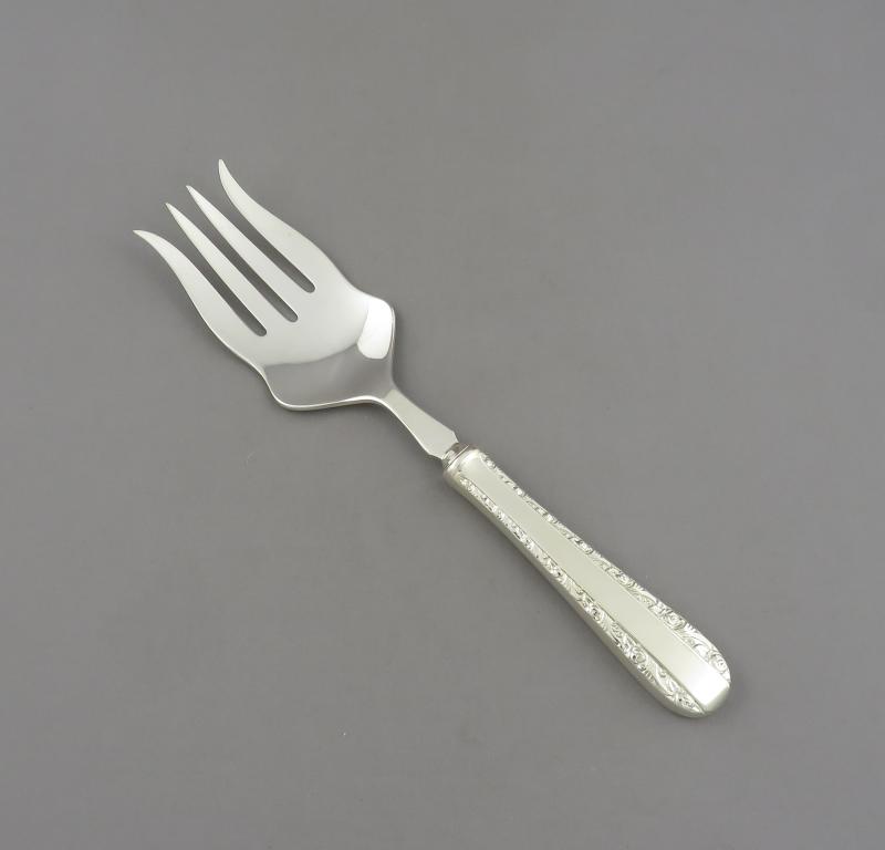 Birks Rose Bower Sterling Serving Fork - JH Tee Antiques