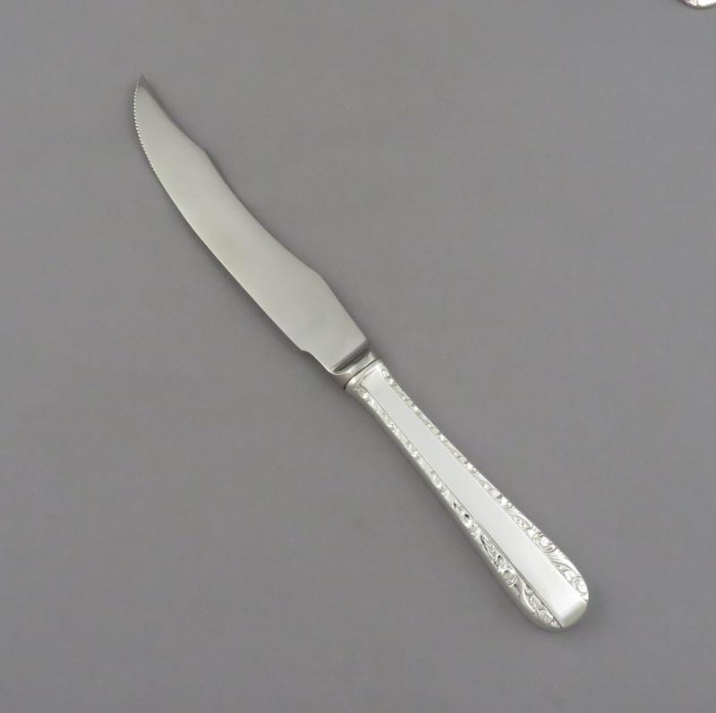 Birks Rose Bower Sterling Steak Knife - JH Tee Antiques
