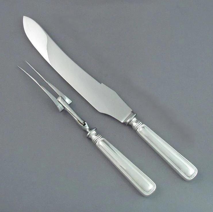 Birks Saxon Pattern Sterling Carving Set - JH Tee Antiques