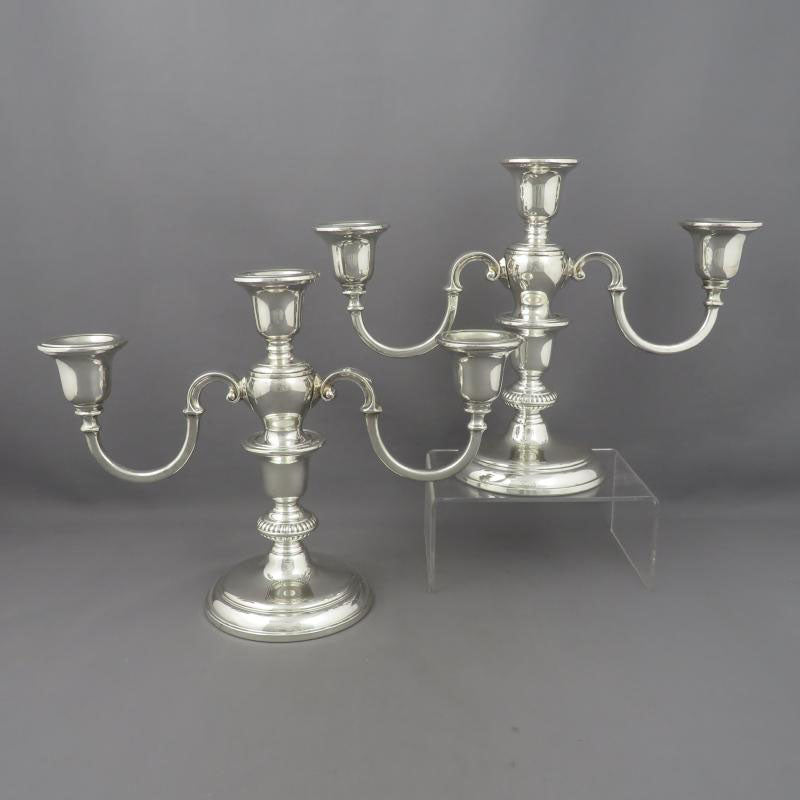 Pair of Birks Sterling Silver Candelabra - JH Tee Antiques