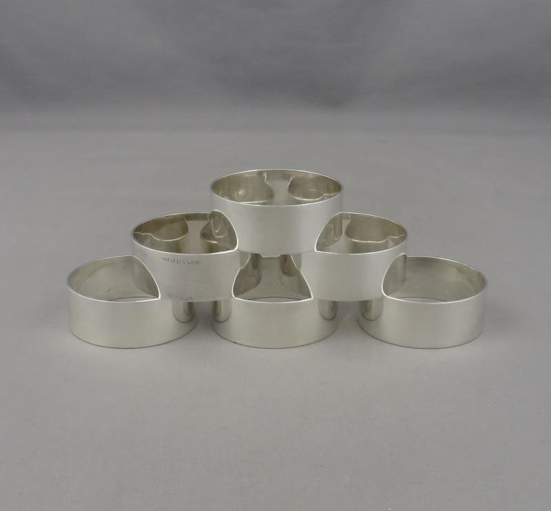 6 Birks Sterling Silver Napkin Rings - JH Tee Antiques