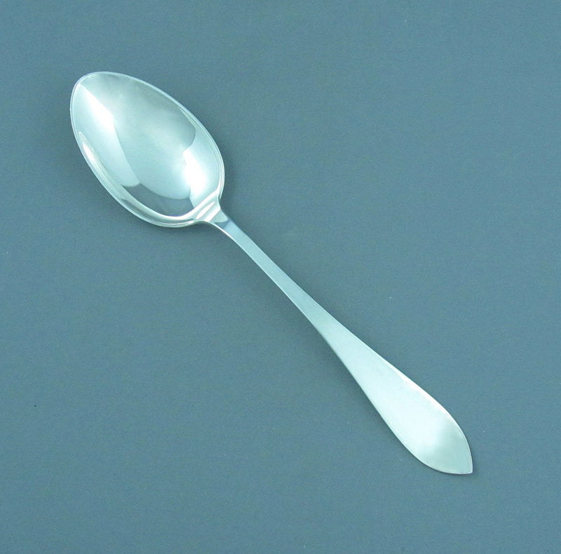 Birks Tudor Plain Pattern Silver Large Teaspoon - JH Tee Antiques