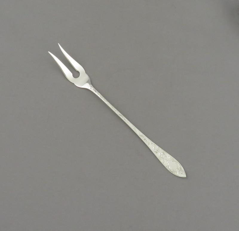 Birks Tudor Scroll Sterling Pickle Fork