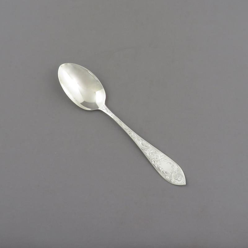 Birks Tudor Scroll Pattern Silver Small Teaspoon - JH Tee Antiques