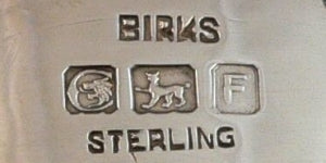 Canadian Silversmiths Henry Birks & Sons silver hallmark F for 1941