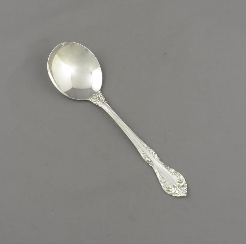 Birks Laurentian Pattern Silver Cream Soup Spoon - JH Tee Antiques
