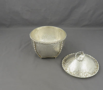 Burmese Silver Woven Basket