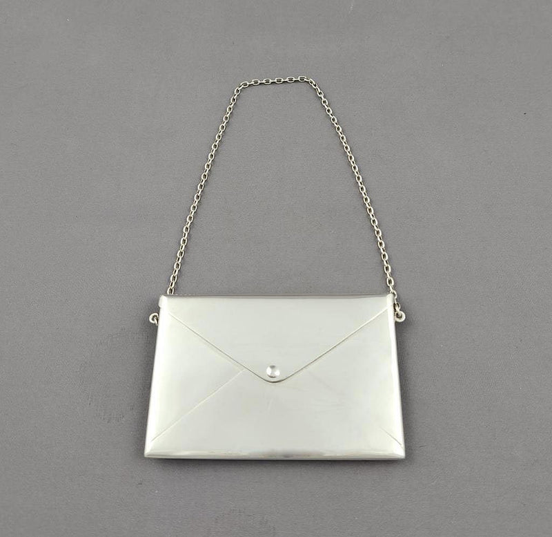 George V Silver Combined Card and Stamp Case