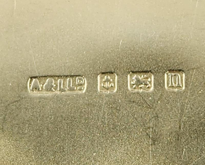 George V Silver Combined Card and Stamp Case