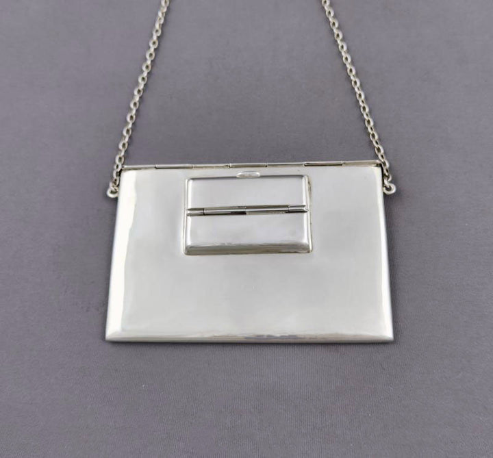 George V Silver Combined Card and Stamp Case - JH Tee Antiques