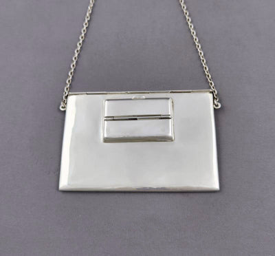 George V Silver Combined Card and Stamp Case