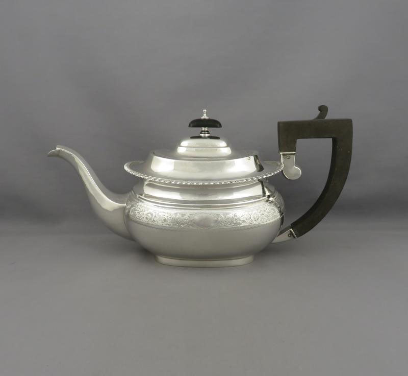 Carmichael Sterling Silver Teapot - JH Tee Antiques