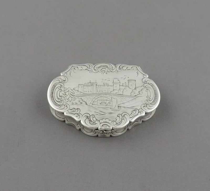 Castle Top Silver Snuff Box