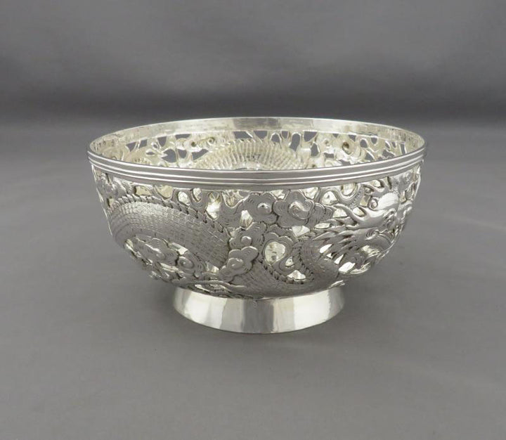 Chinese Export Silver Bowl - JH Tee Antiques
