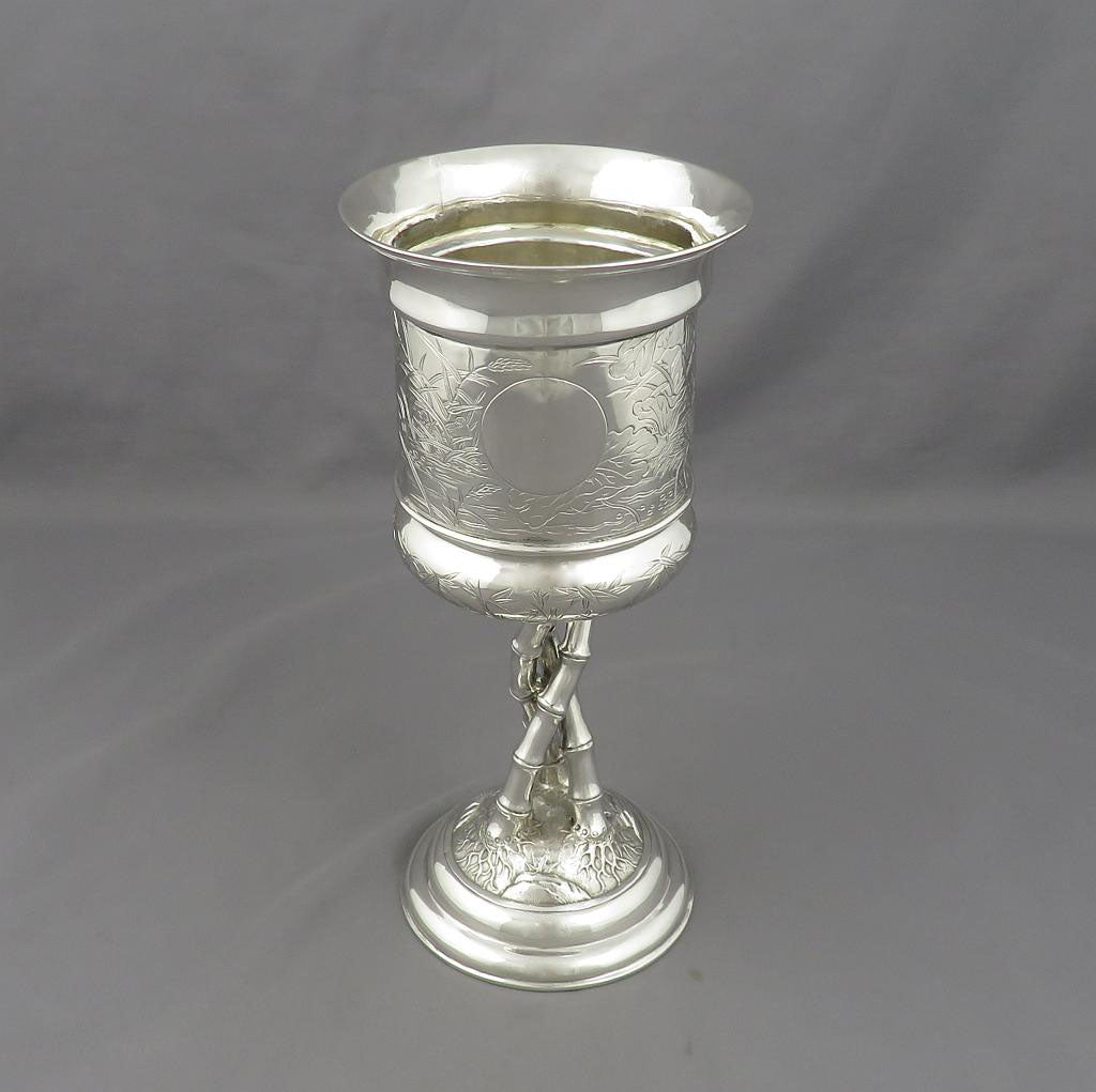 Chinese Export Silver Goblet - JH Tee Antiques