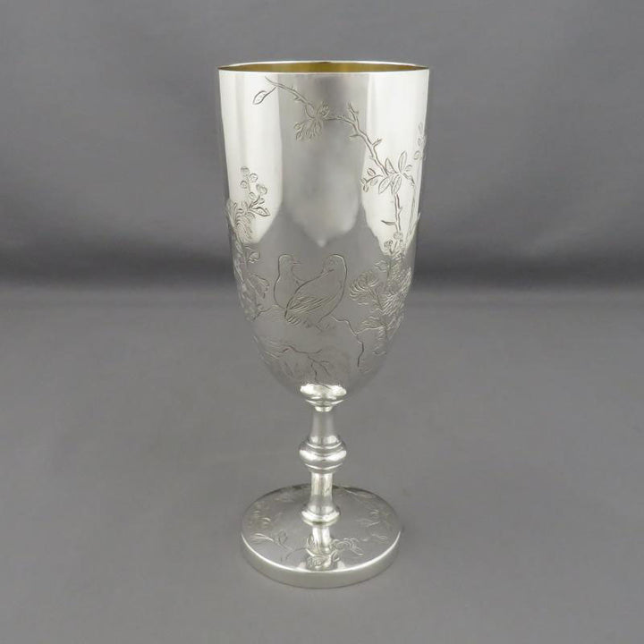 Chinese Export Silver Goblet - JH Tee Antiques