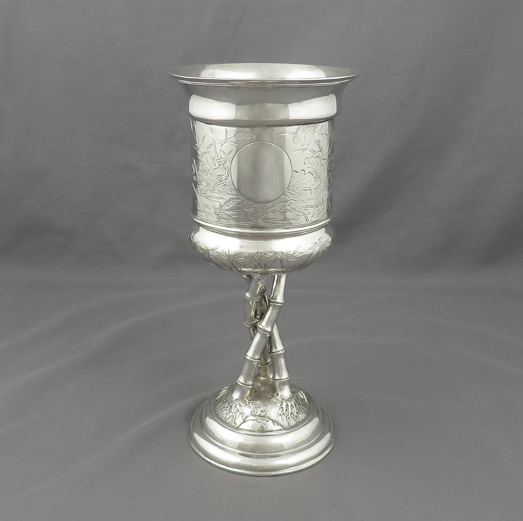 Chinese Export Silver Goblet - JH Tee Antiques