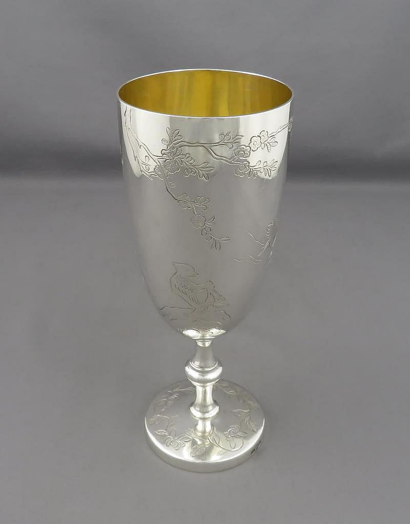 Chinese Export Silver Goblet - JH Tee Antiques