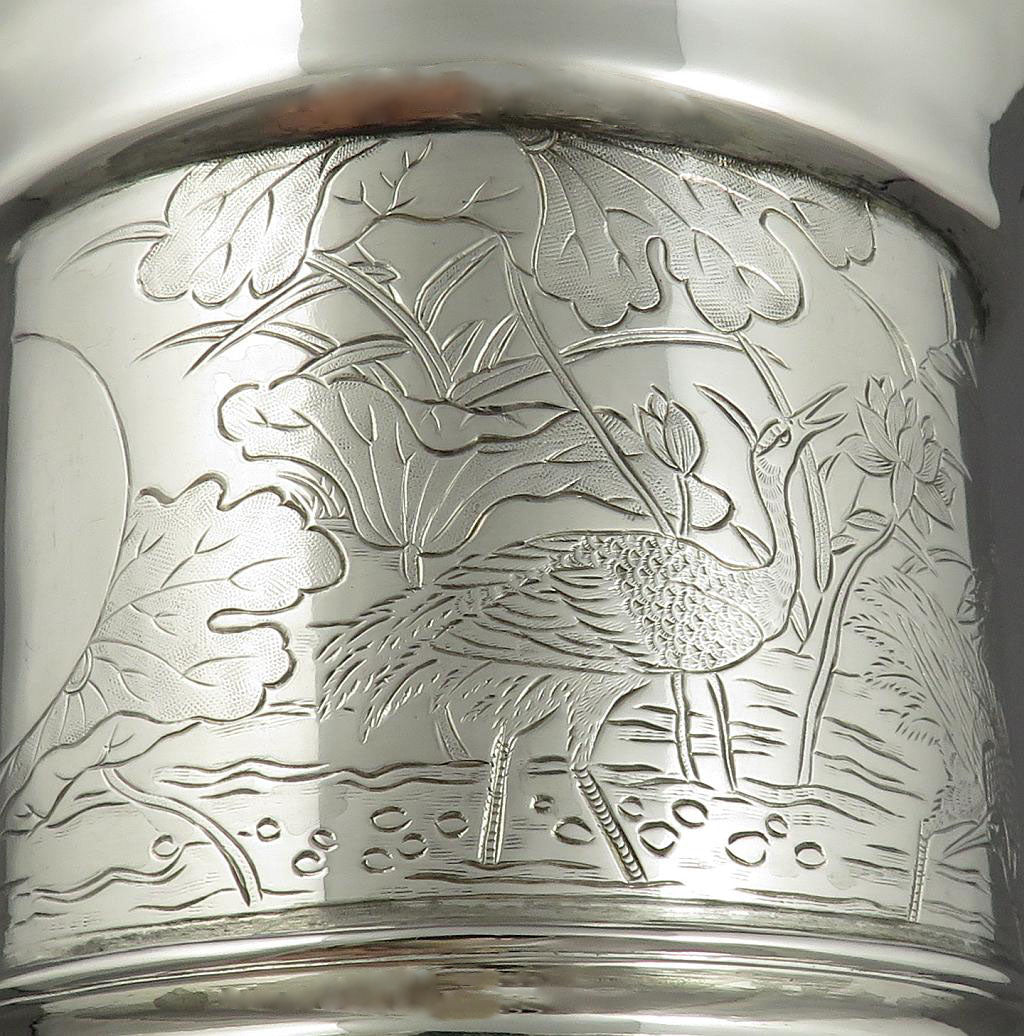 Chinese Export Silver Goblet - JH Tee Antiques