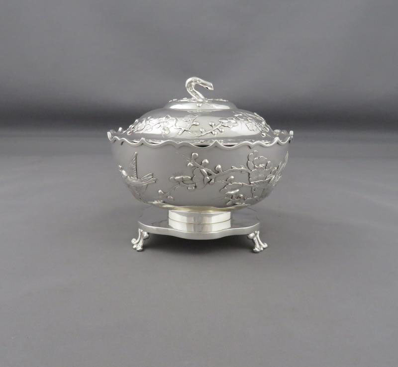 Chinese Export Silver Sugar Bowl - JH Tee Antiques