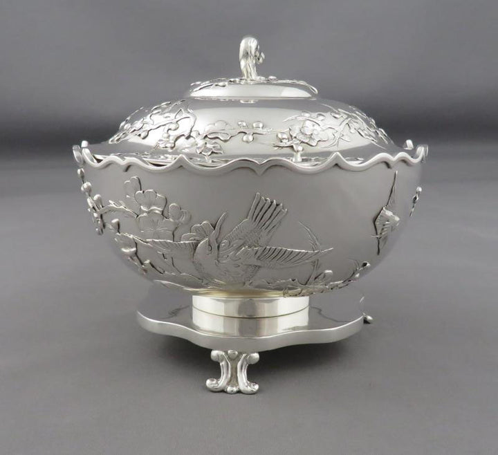 Chinese Export Silver Sugar Bowl - JH Tee Antiques
