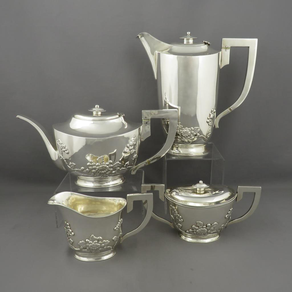 Chinese Export Silver Tea Set - JH Tee Antiques