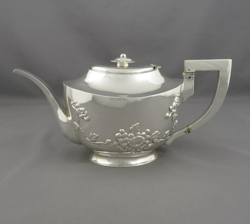 Chinese Export Silver Tea Set - JH Tee Antiques