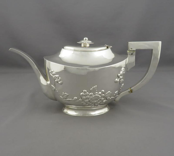 Chinese Export Silver Tea Set - JH Tee Antiques