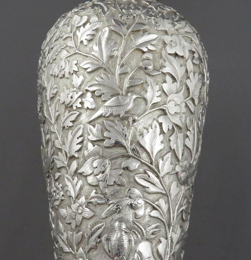 Chinese Export Silver Vase - JH Tee Antiques