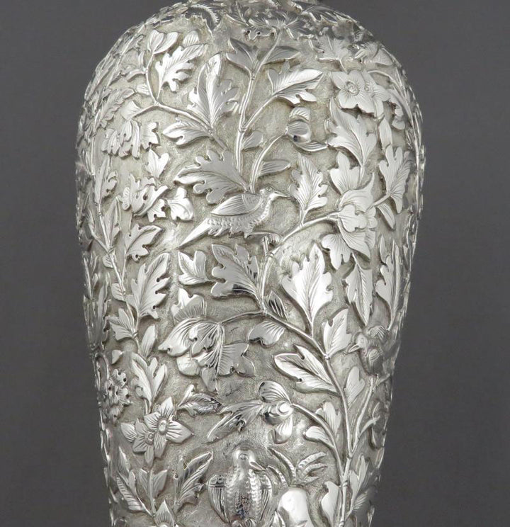 Chinese Export Silver Vase - JH Tee Antiques