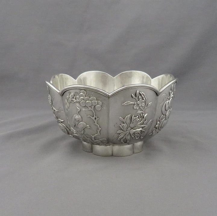 Chinese Export Silver Bowl - JH Tee Antiques