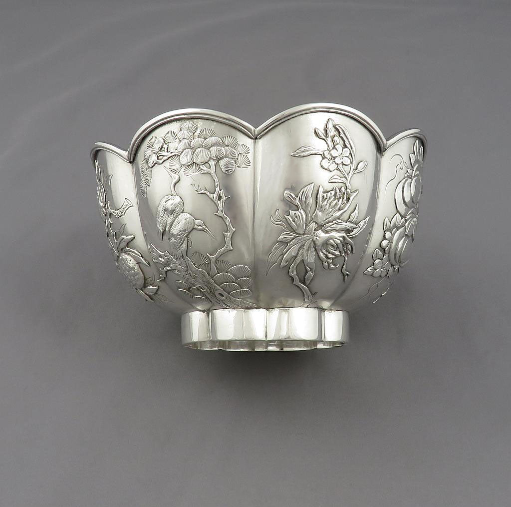 Chinese Export Silver Bowl - JH Tee Antiques