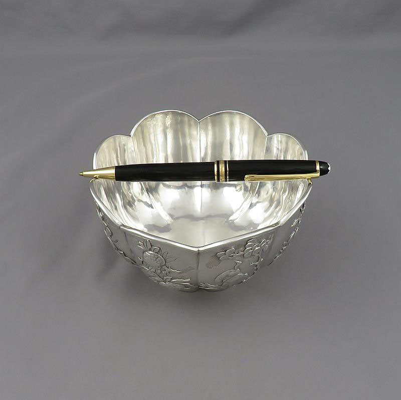 Chinese Export Silver Bowl - JH Tee Antiques