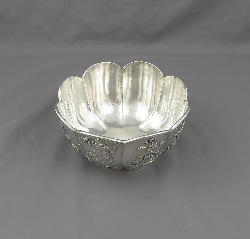Chinese Export Silver Bowl - JH Tee Antiques