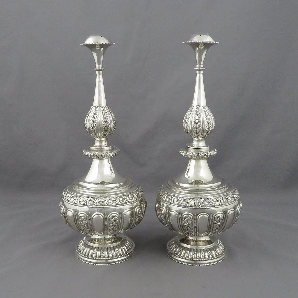 Chinese Silver Rose Water Sprinklers - JH Tee Antiques