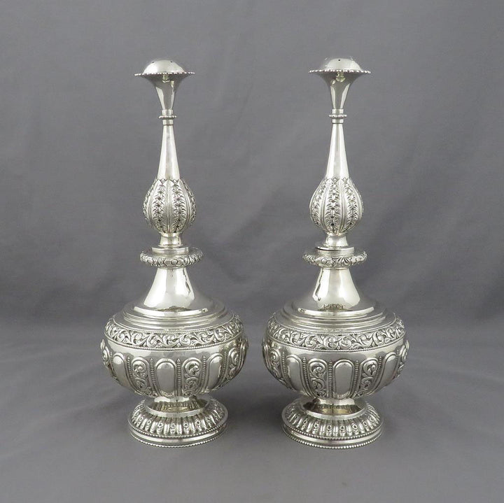 Chinese Silver Rose Water Sprinklers - JH Tee Antiques